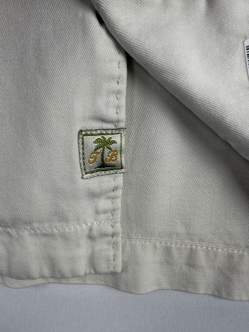 Tommy Bahama 100% Silk White Short Sleeve Button Down Shirt Men’s Size L - Picture 5 of 7